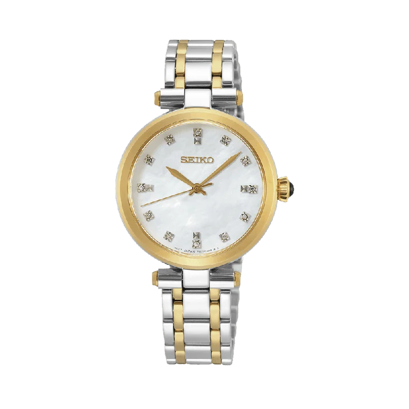 Seiko Conceptual & Regular Women's 30mm Stainless Steel & Yellow IP Quartz Watch SRZ532P