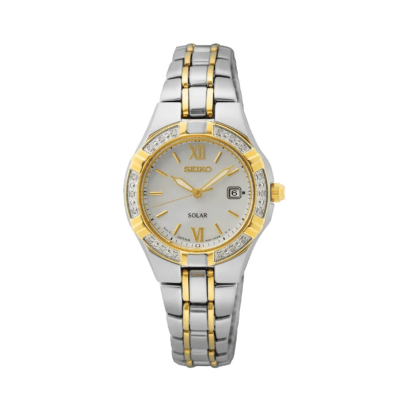 Seiko Conceptual & Regular Women's Two-Tone Solar Watch SUT426P