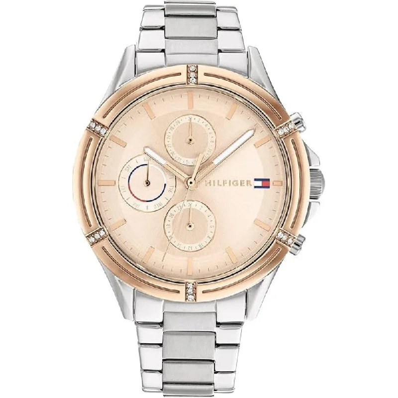 Tommy Hilfiger 1782503 Analogue Multifunction Quartz Watch for women with Carnation gold colored Stainless Steel bracelet