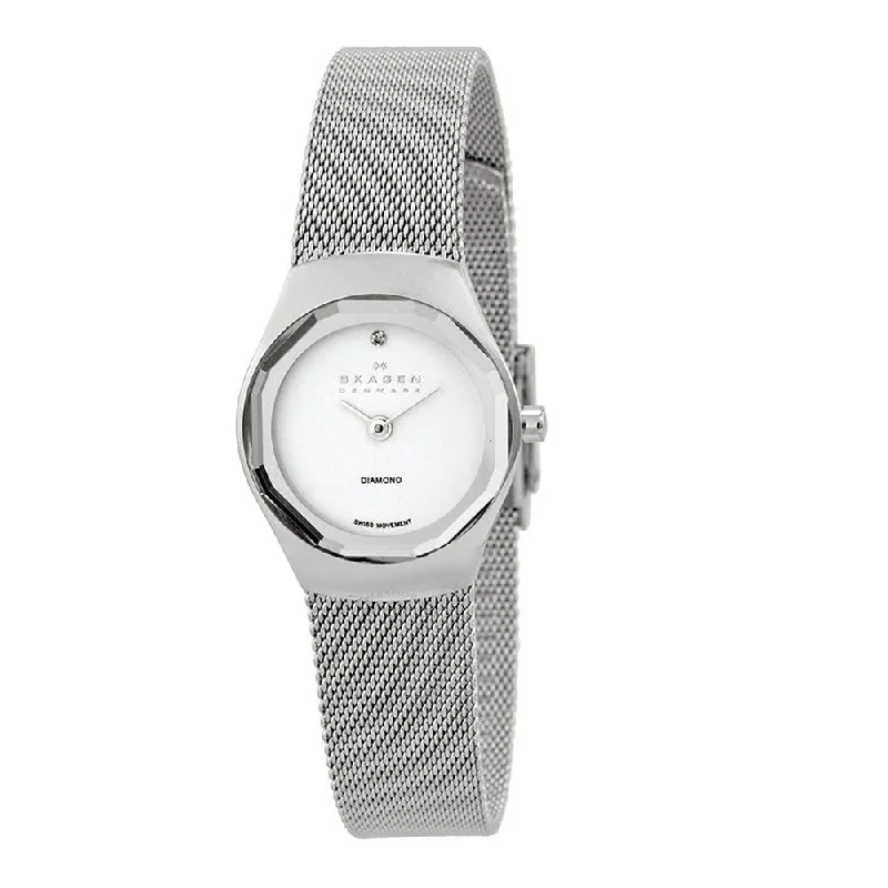 SKAGEN 432SSSS Black Label Executive Silver Dial Stainless Steel Women's Watch