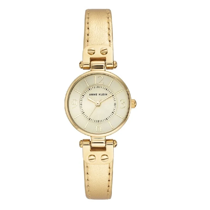 Anne Klein 10/9442CHGD Gold Dial Analog Quartz Women's Watch