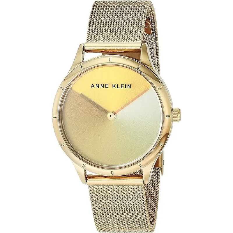 Anne Klein AK/3776MTGB Stainless Steel Case Quartz Analog Women Watch.