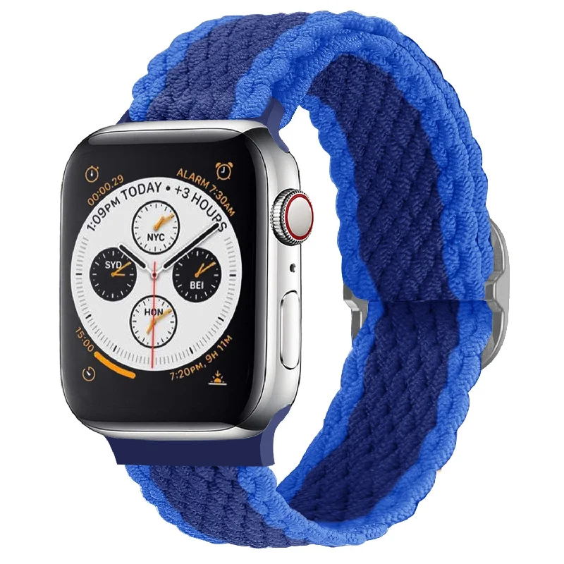 Apple Watch Braided Nylon Strap (Blue mix)