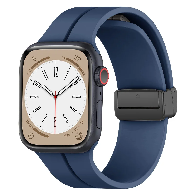 Apple Watch Magnetic D-Buckle Strap (Dark Blue)