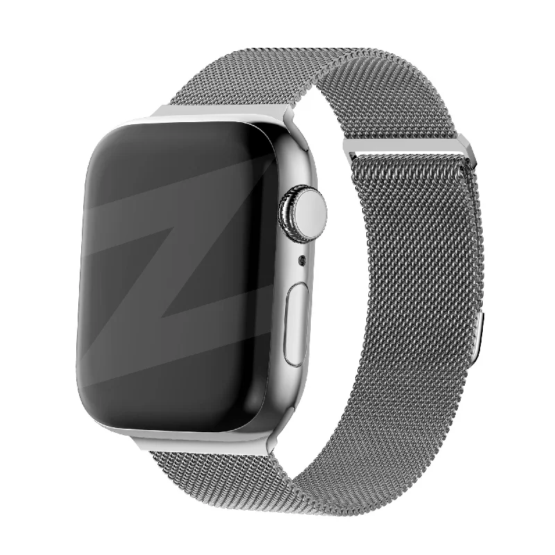 Bandz Apple Watch Milanese Loop Strap (Silver)