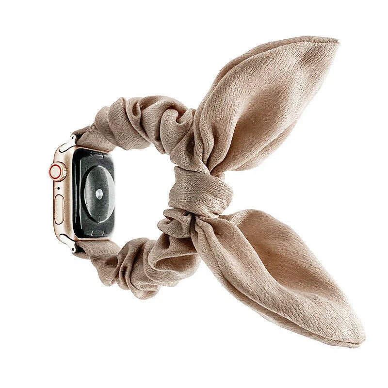 Apple Watch Scrunchie Butterfly Strap (Beige)