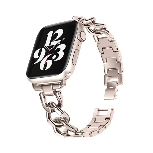 Apple Watch Steel Chain Strap (Starlight)