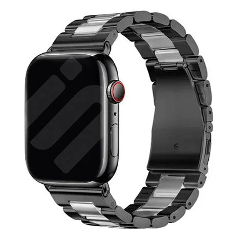 Apple Watch Steel Strap (Black/Silver)