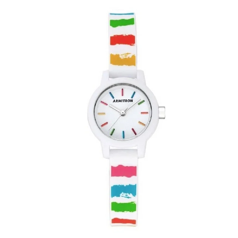 ARMITRON 25-6445STP Women's & nbsp  Silicone Strap Analog Watch