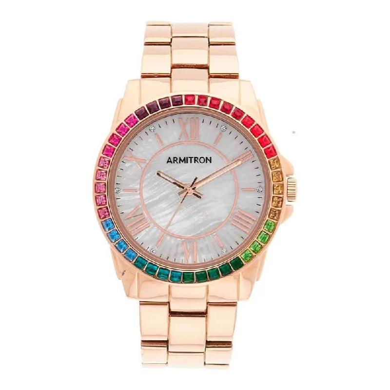 Armitron 75/5592MPRR Genuine Crystal Accented Bracelet Women's Watch