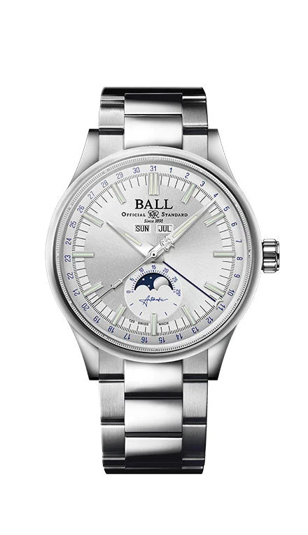 Ball Engineer II Moon Calendar - NM3016C-S1J-WH -  SILVER