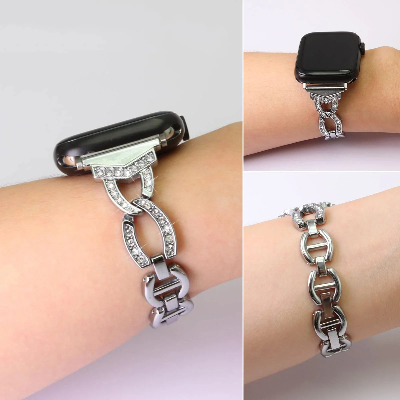 Bling Infinity Loop Metal Bracelet for Apple Watch