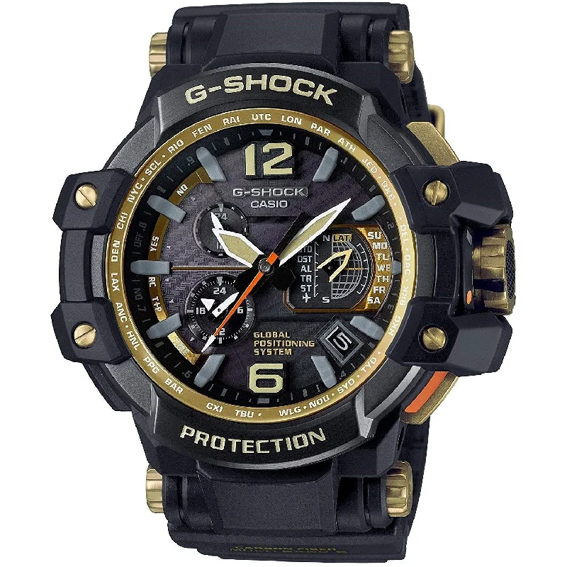 Casio Men's GPW2000-1A G-Shock Gravitymaster Chronograph GPS Hybrid Solar Radio Black Resin Watch