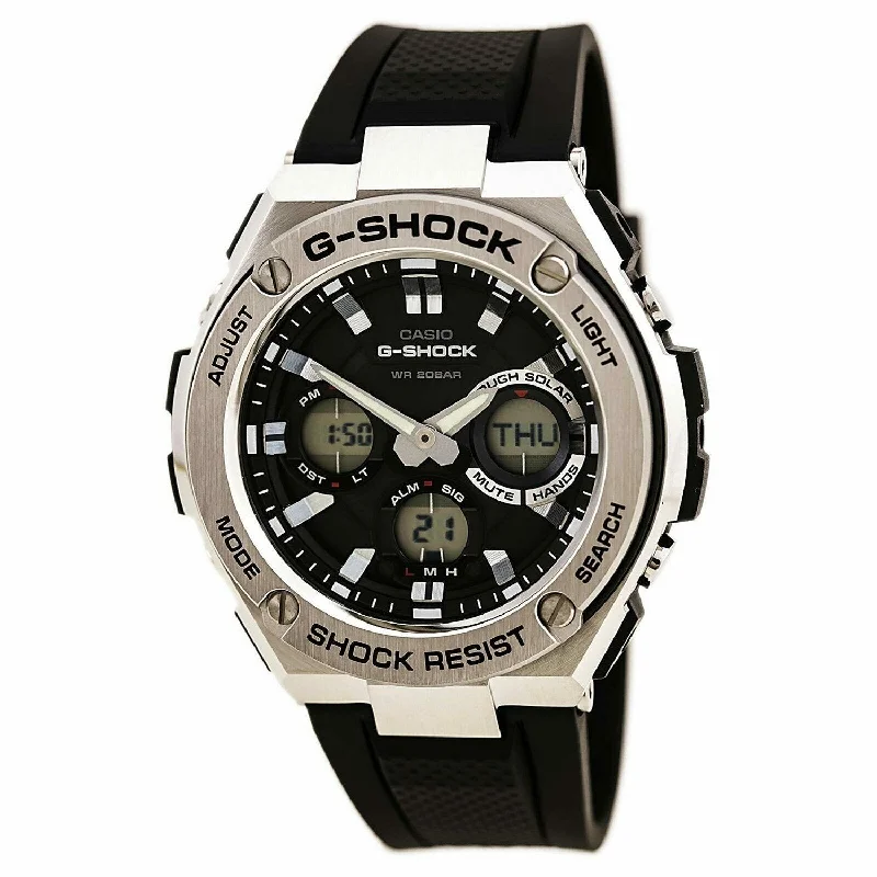 Casio Men's GSTS110-1A G-Shock Analog-Digital Black Resin Watch