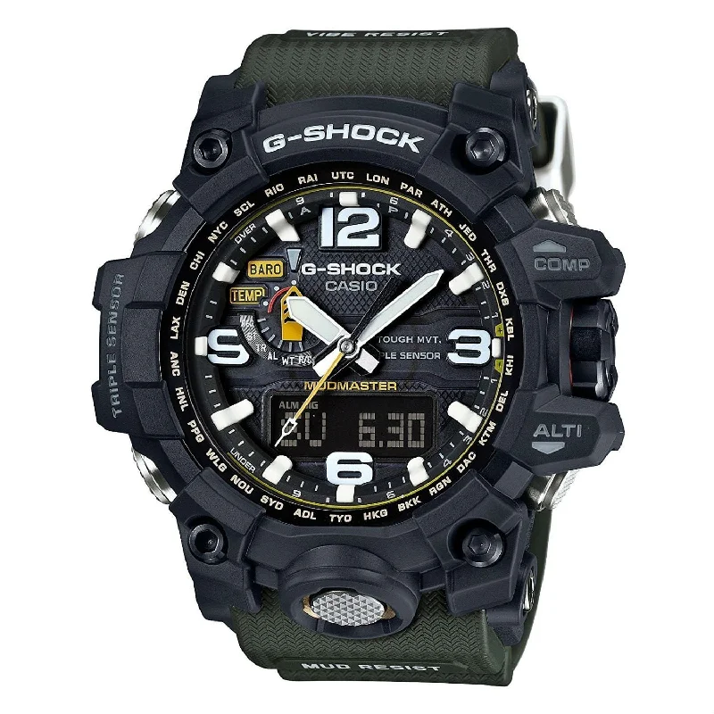 Casio Men's GWG1000-1A3JF G-Shock Chronograph Green Rubber Watch