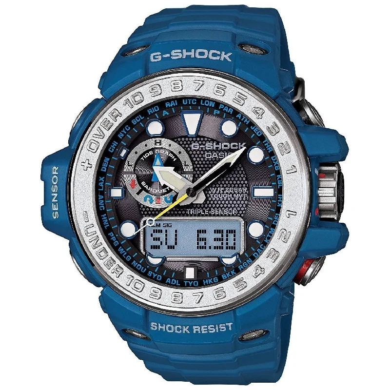 Casio Men's GWN1000-2A G-Shock Analog-Digital Blue Resin Watch