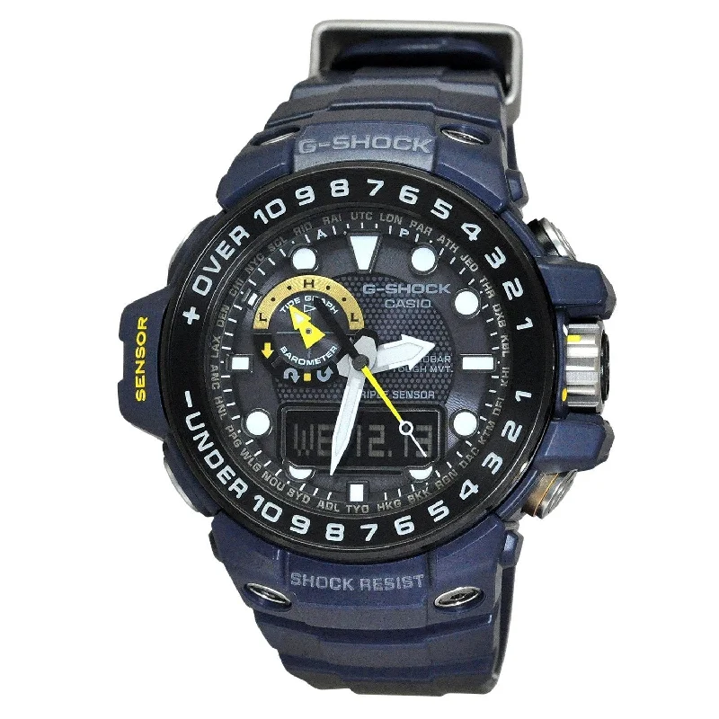 Casio Men's GWN1000NV-2A G-Shock Chronograph Blue Rubber Watch