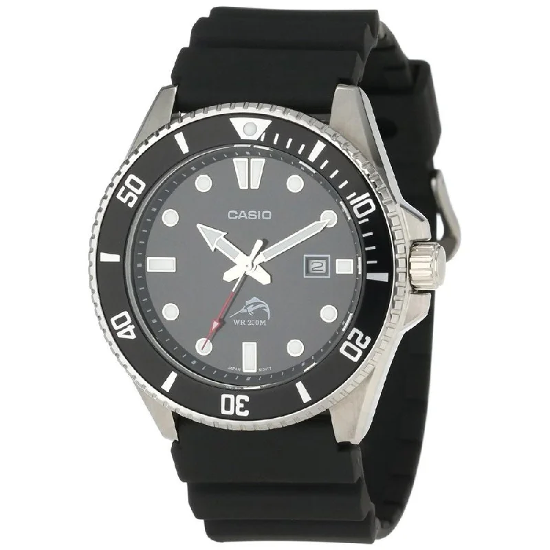 Casio Men's MDV-106-1AV Classic Black Rubber Watch