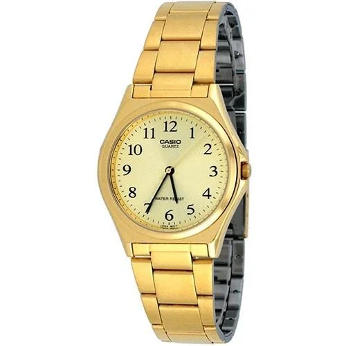 Casio Men's MTP-1130N-9B Classic Gold-Tone Stainless Steel Watch