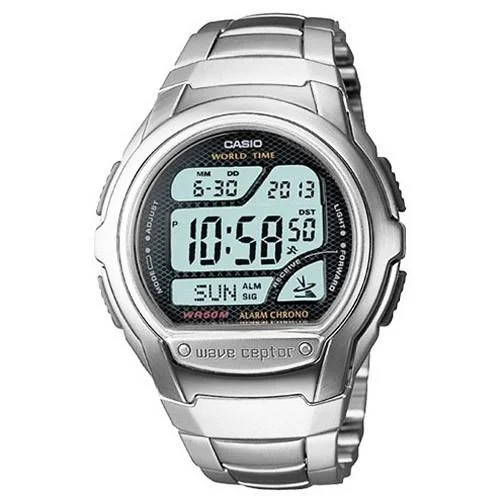 Casio Men's WV-58DA-1AV Waveceptor Atomic Sport Digital Stainless Steel Watch