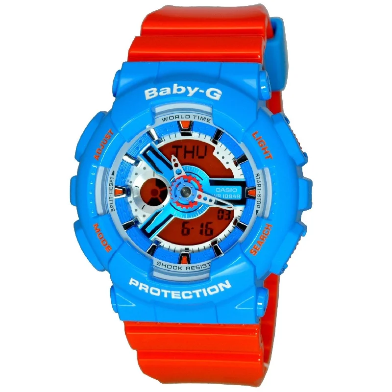 Casio Women's BA110NC-2A Baby G Chronograph Orange Silicone Watch