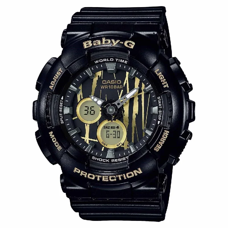 Casio Women's BA120SP-1A Baby-G Analog-Digital Black Resin Watch