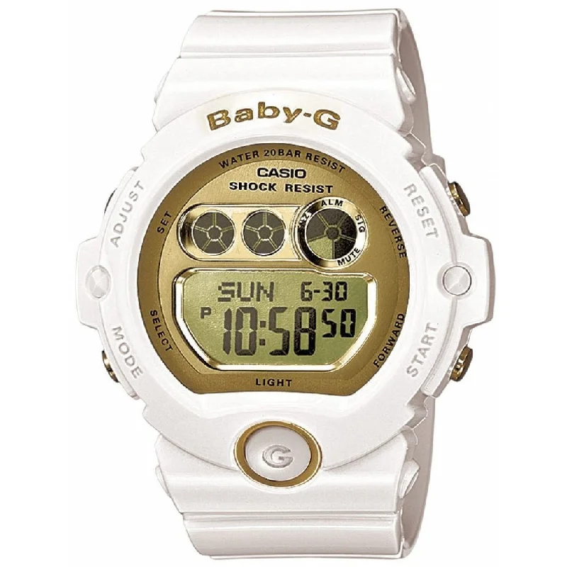 Casio Women's BG6901-7 Baby G Chronograph White Resin Watch