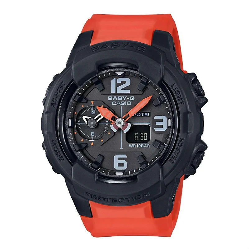 Casio Women's BGA230-4B Baby G Orange Resin Watch