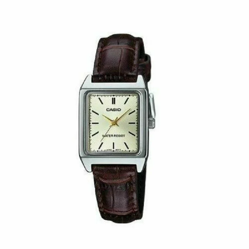 Casio Women's LTPV007L-9E Standard Brown Leather Watch