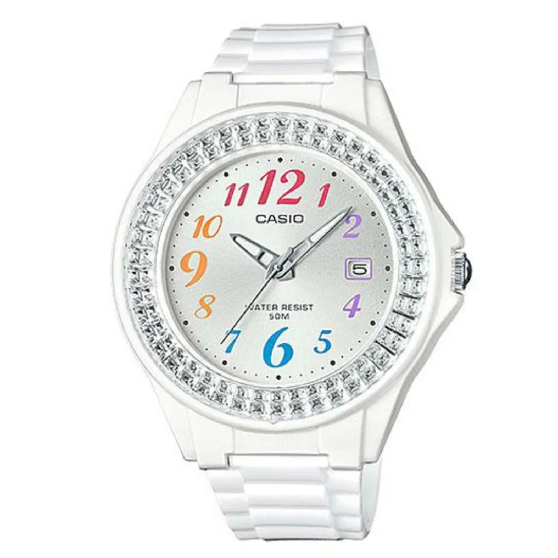 Casio Women's LX500H-7B Standard White Resin Watch