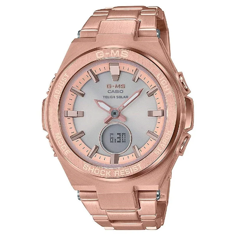 Casio Women's MSGS200DG-4A Baby-G Rose Gold-Tone Stainless Steel Watch