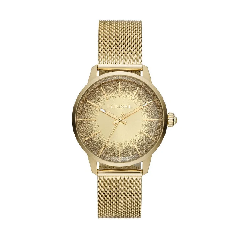 DIESEL DZ5591 Stainless Steel Three hand gold-tone Women's watch