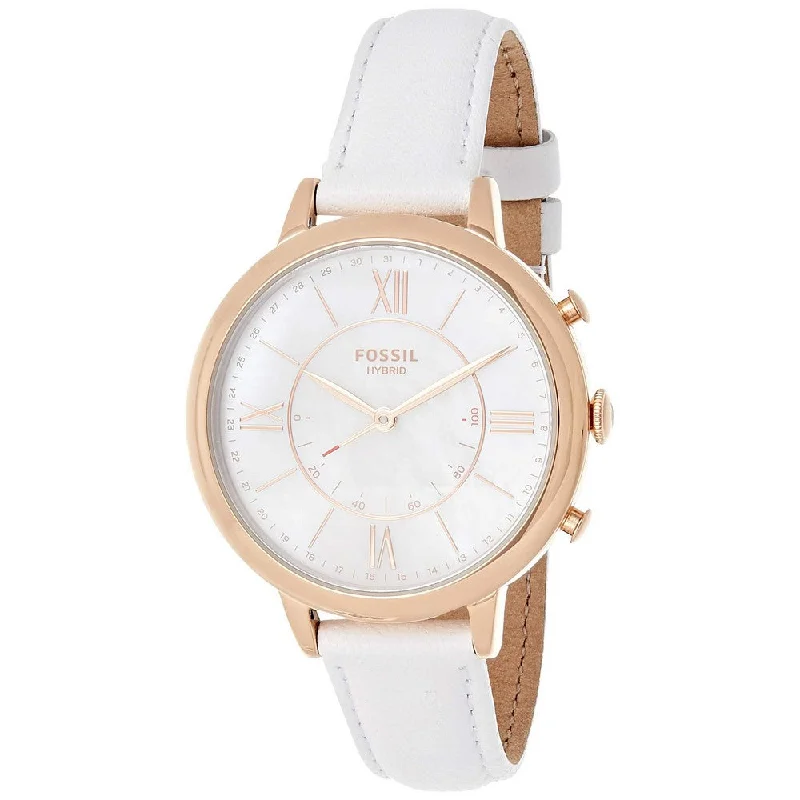 FOSSIL HYBRID FTW5046 Stainless Steel Hybrid with Leather Strap Women's Watch.