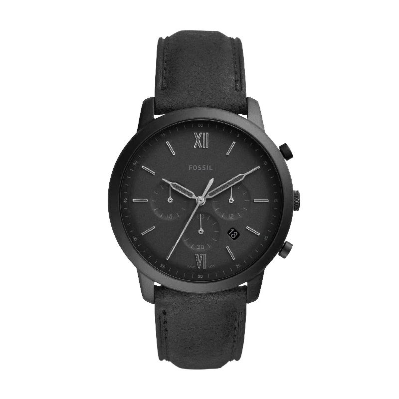 Fossil Neutra Chrono Black Dial Black Case Black Strap FS5503