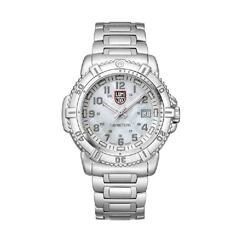 LUMINOX L7258 Modern Mariner Stainless Steel White Mother of Pearl Dial Women's Watch