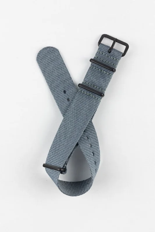 Nylon Watch Strap in GREY with PVD Buckle and Keepers