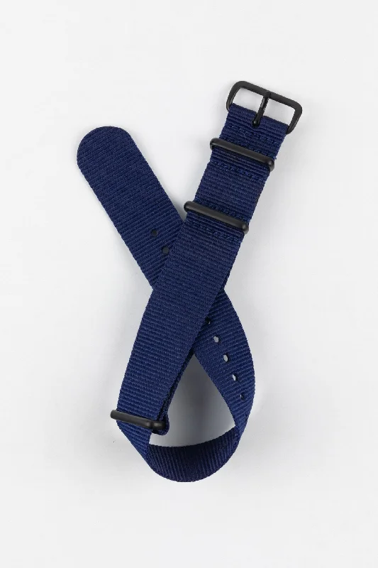 Nylon Watch Strap in BLUE with PVD Buckle and Keepers