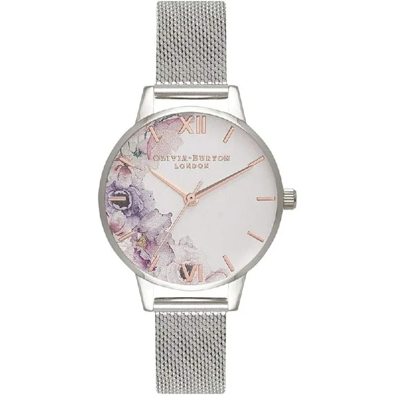 OLIVIA BURTON OB16PP37 Watercolour Floral White Dial Women's Watch