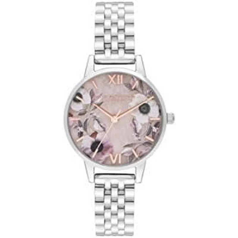 OLIVIA BURTON OB16SP07 Semi Precious Rose & Silver Women's Bracelet Watch