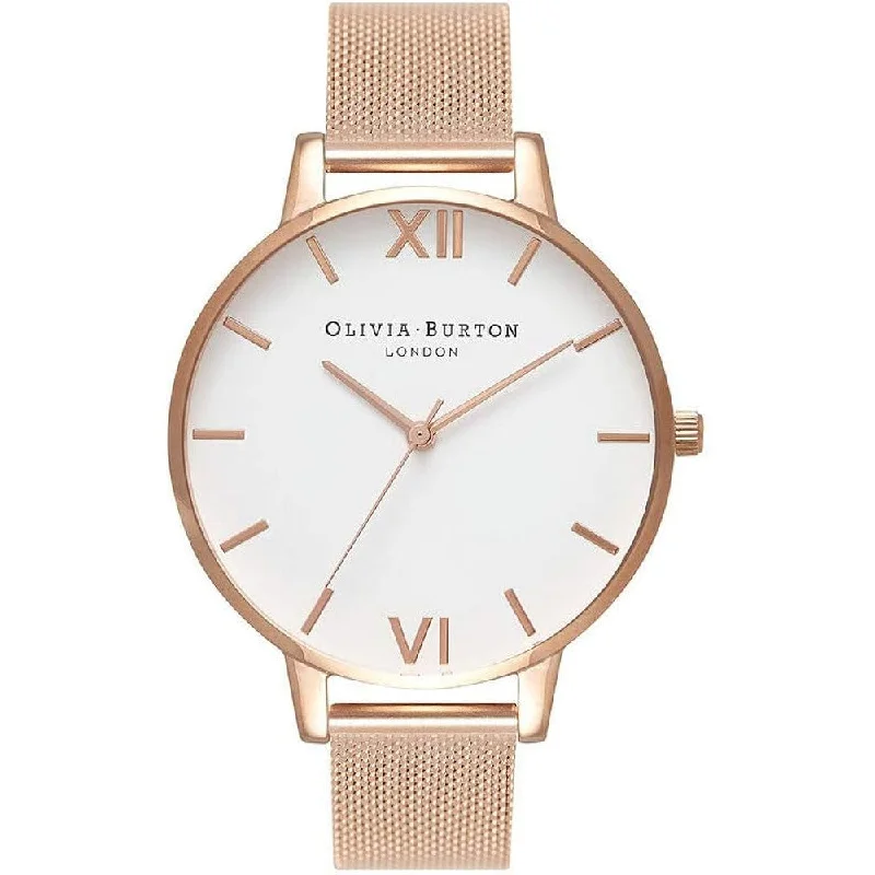 OLIVIA BURTON OB15BD79 Big Dial Rose Gold Women's Mesh Watch