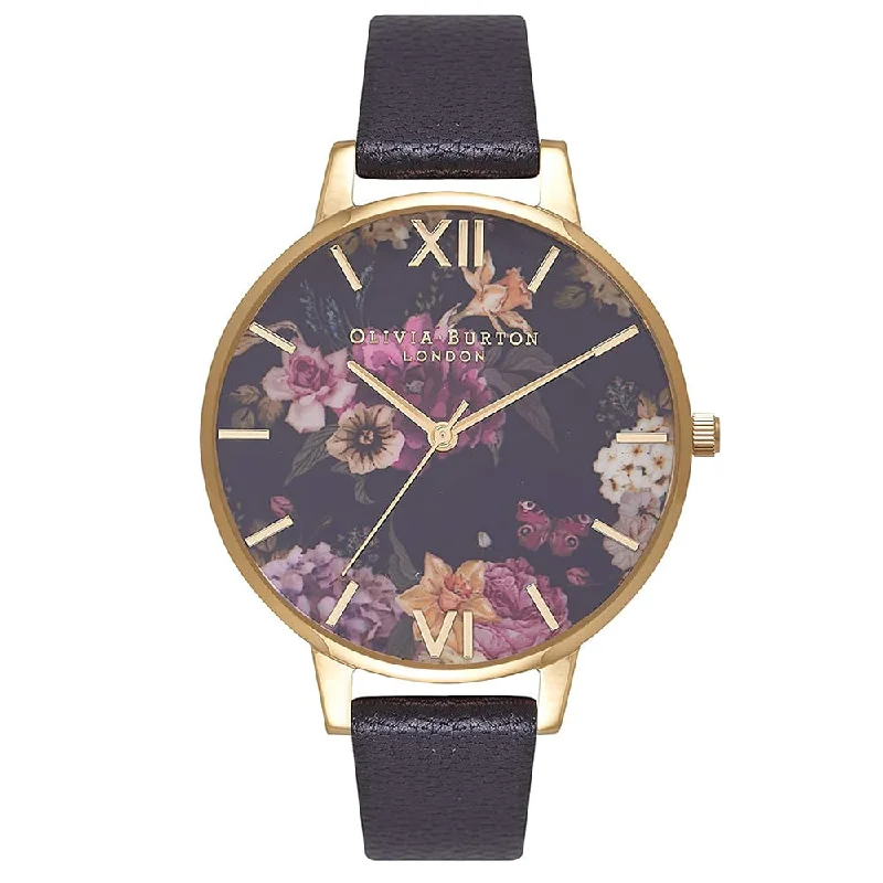 OLIVIA BURTON OB16EG78 Dark Bouquet Black Dial Women's Watch