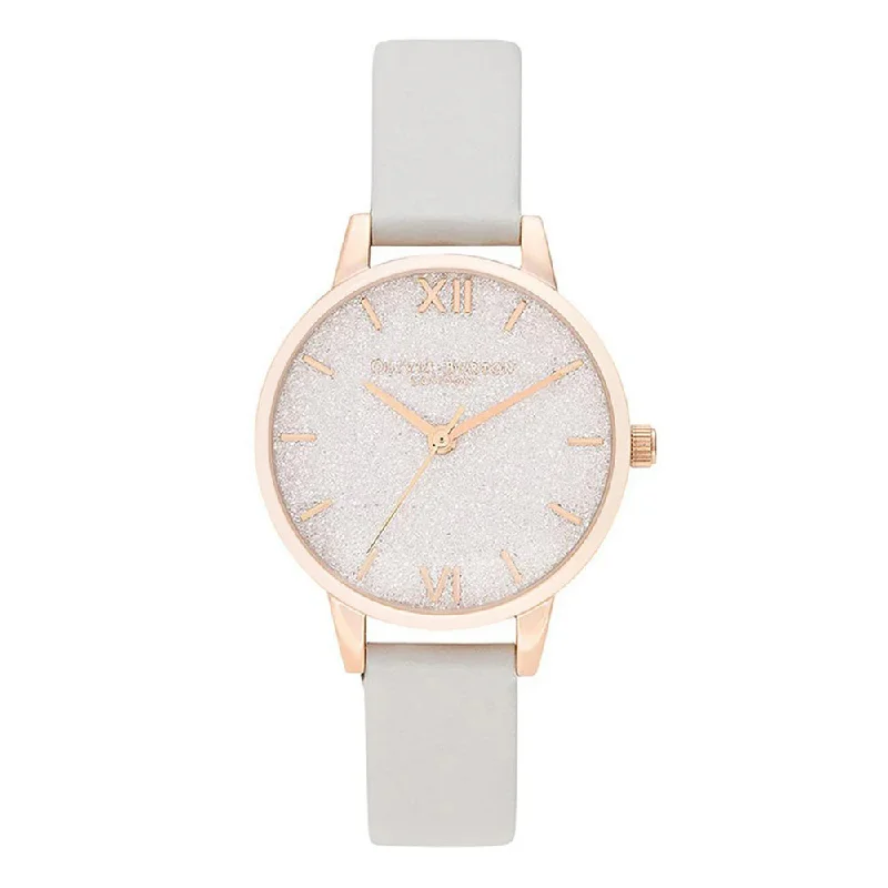 OLIVIA BURTON OB16GD50 Glitter Dial Vegan Blush & Pale Rose Gold Women's Watch