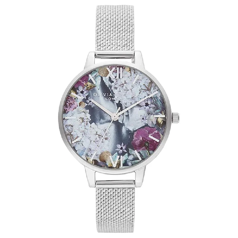 OLIVIA BURTON OB16US11 Under The Sea Silver Boucle Women's Mesh Watch