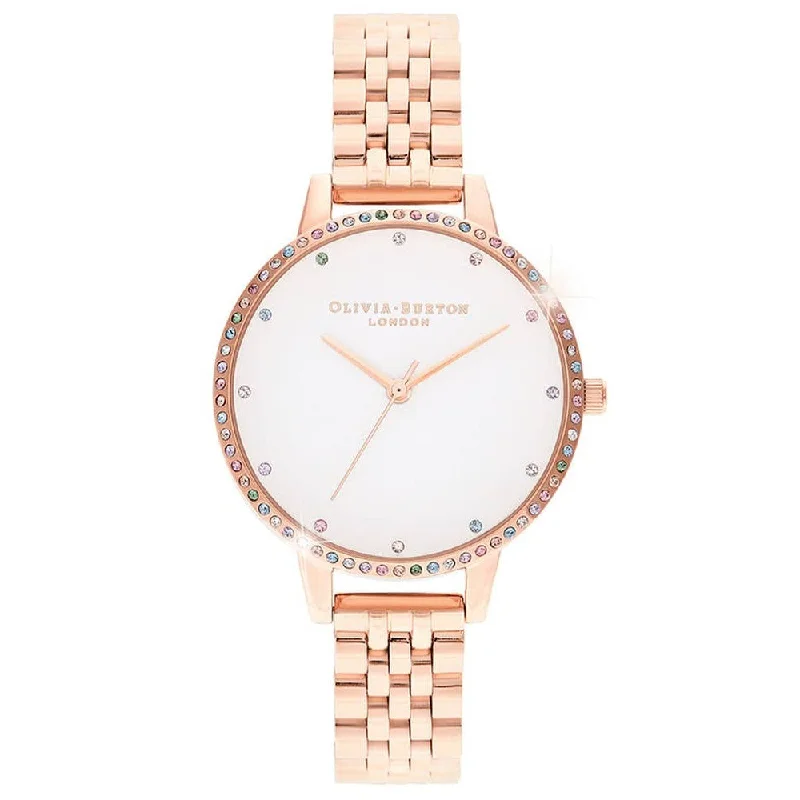 OLIVIA BURTON OB16DEW01 White Dial Demi Dial Women's Watch