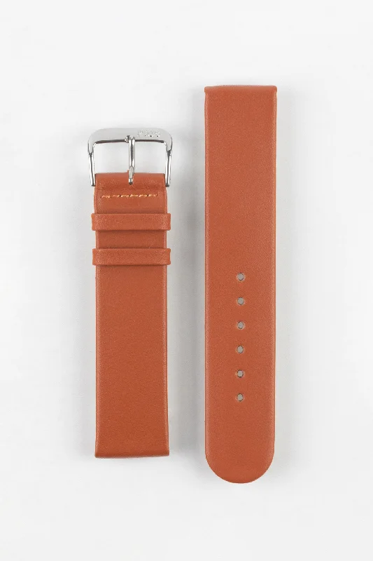 RIOS1931 CLASSIC Low-Profile Leather Watch Strap in COGNAC