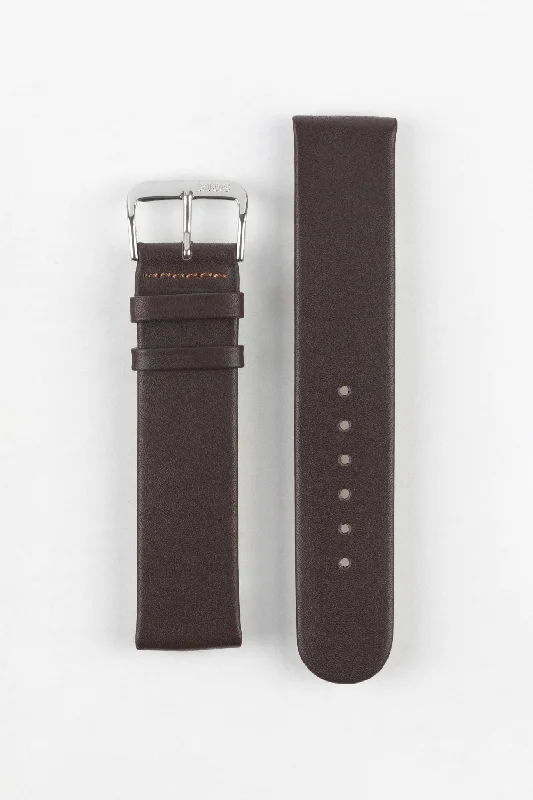 RIOS1931 CLASSIC Low-Profile Leather Watch Strap in MOCHA