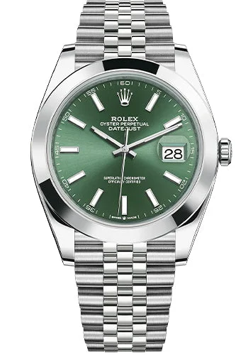 Rolex 2022 Datejust 41mm Green Dial Jubilee 126300