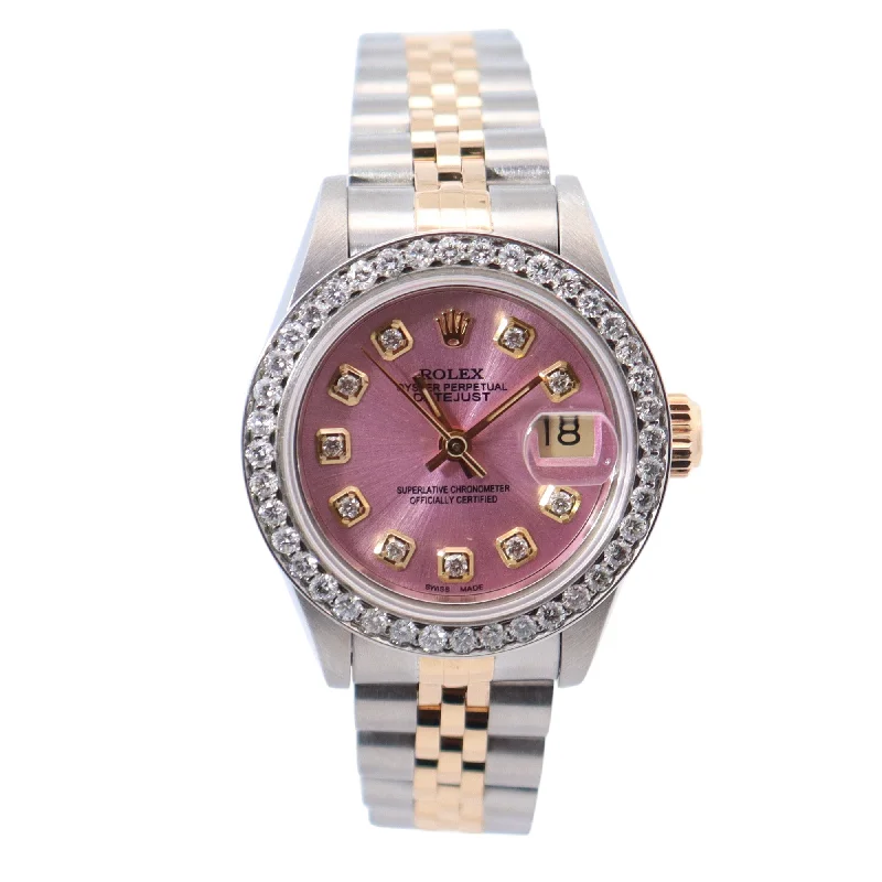 Rolex Datejust 26mm Pink Dial Watch Ref# 69173