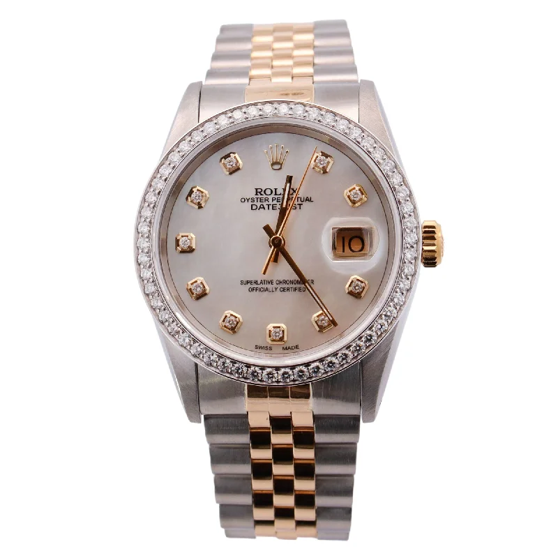 Rolex Datejust 36mm Champagne Dial Watch Ref# 16233