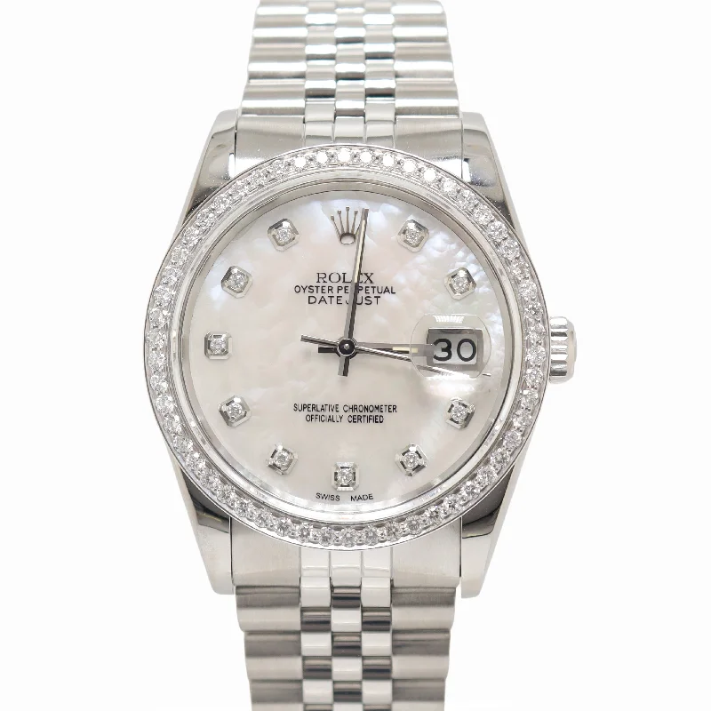 Rolex Datejust 36mm MOP Dial Watch Ref# 16220